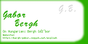 gabor bergh business card